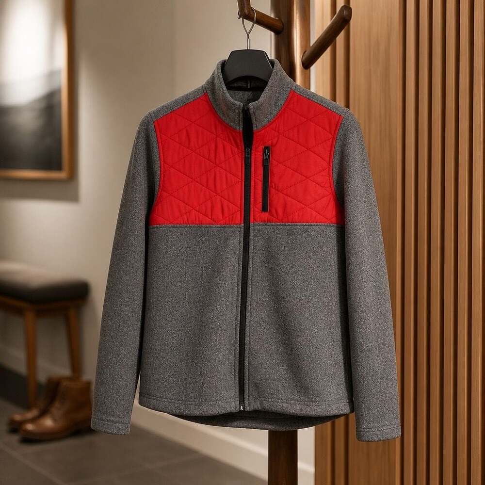 ZYIA Active Women's Quilted Ash Cabin Full Zip Jacket #1318